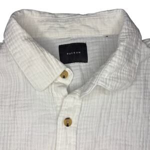 Pacsun Men’s Cream Boxy Button Down Shirt Size Medium